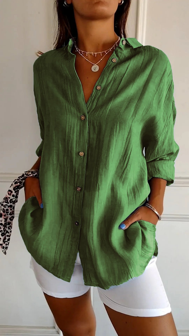 Sutton | Women's Cotton Gauze Oversized Button-Down Shirt Casual