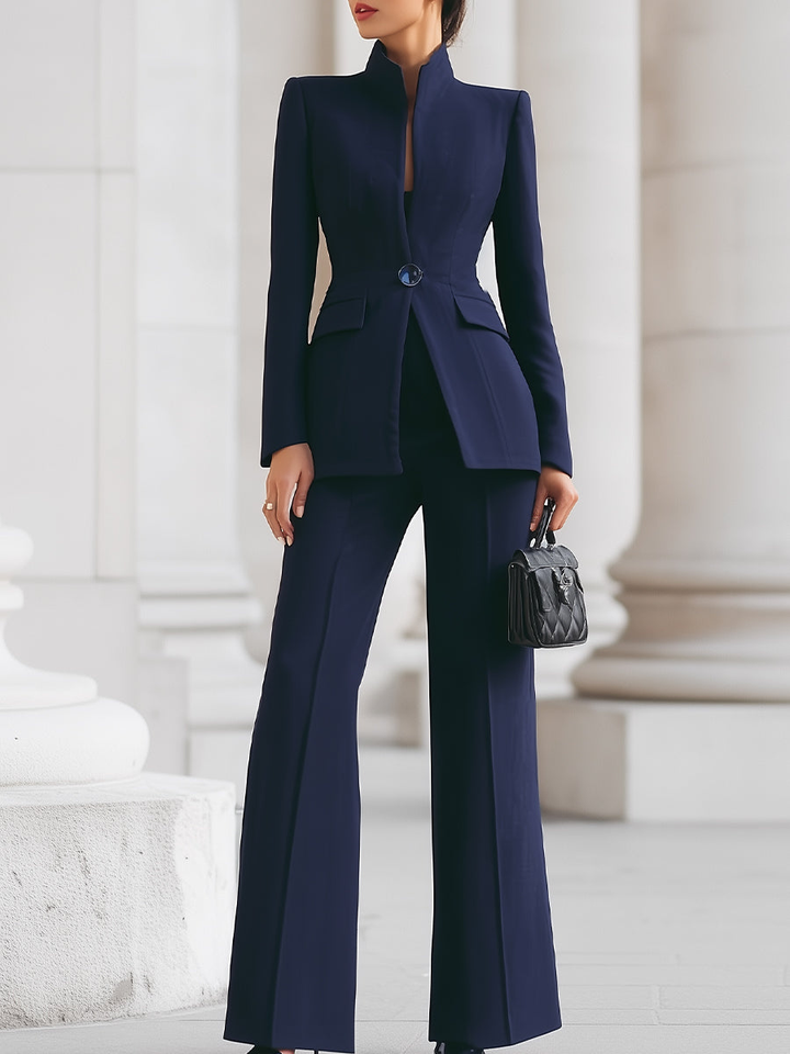 Sutton | Women's Stretch Tailored Blazer & Flared Trouser Suit Set
