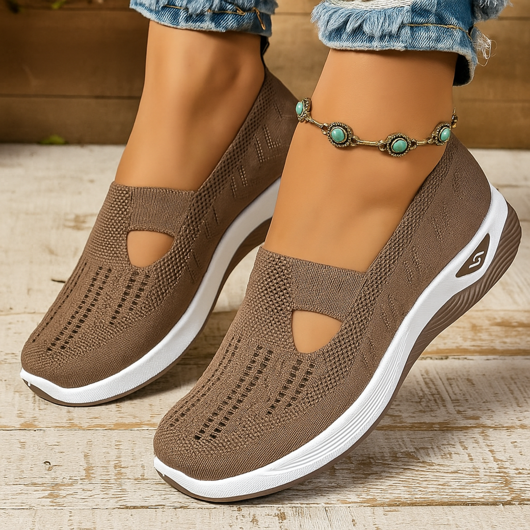 Thea | Women's Breathable Knit Slip-On Sneakers