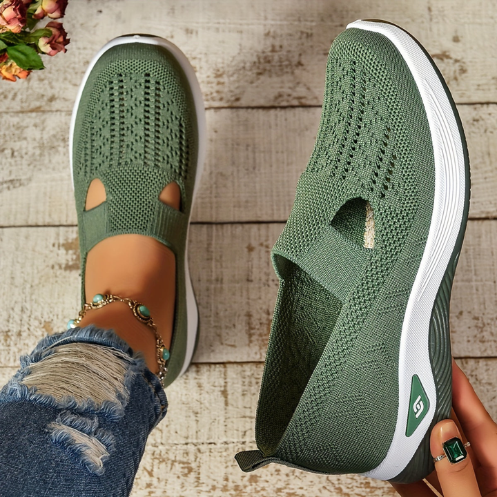 Thea | Women's Breathable Knit Slip-On Sneakers