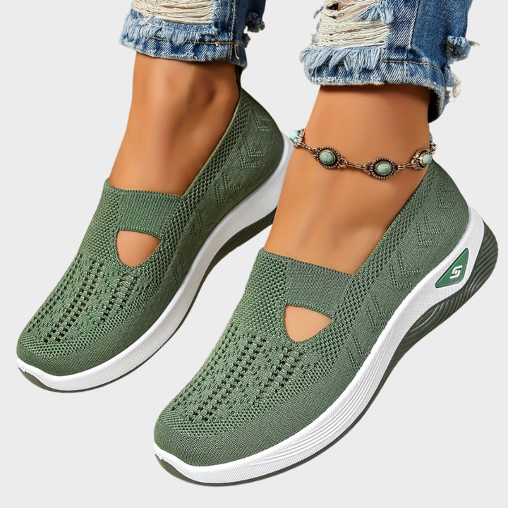 Thea | Women's Breathable Knit Slip-On Sneakers