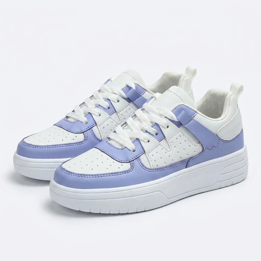 Thea | Women's Breathable Pastel Colour Block Platform Sneakers