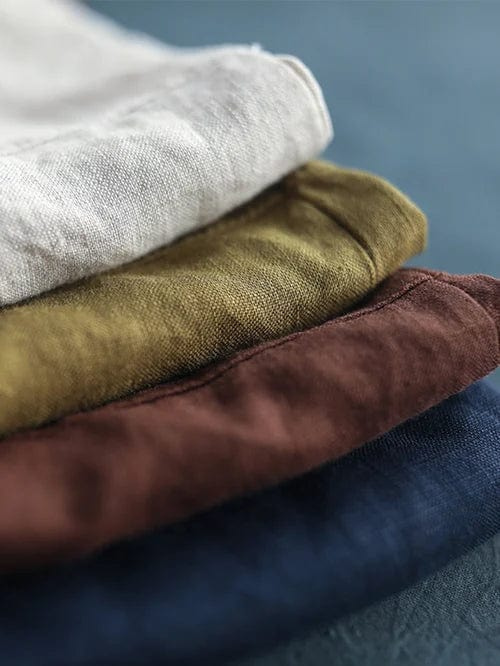 Tove | Women's Linen Half-Button Collared Pocket Shirt