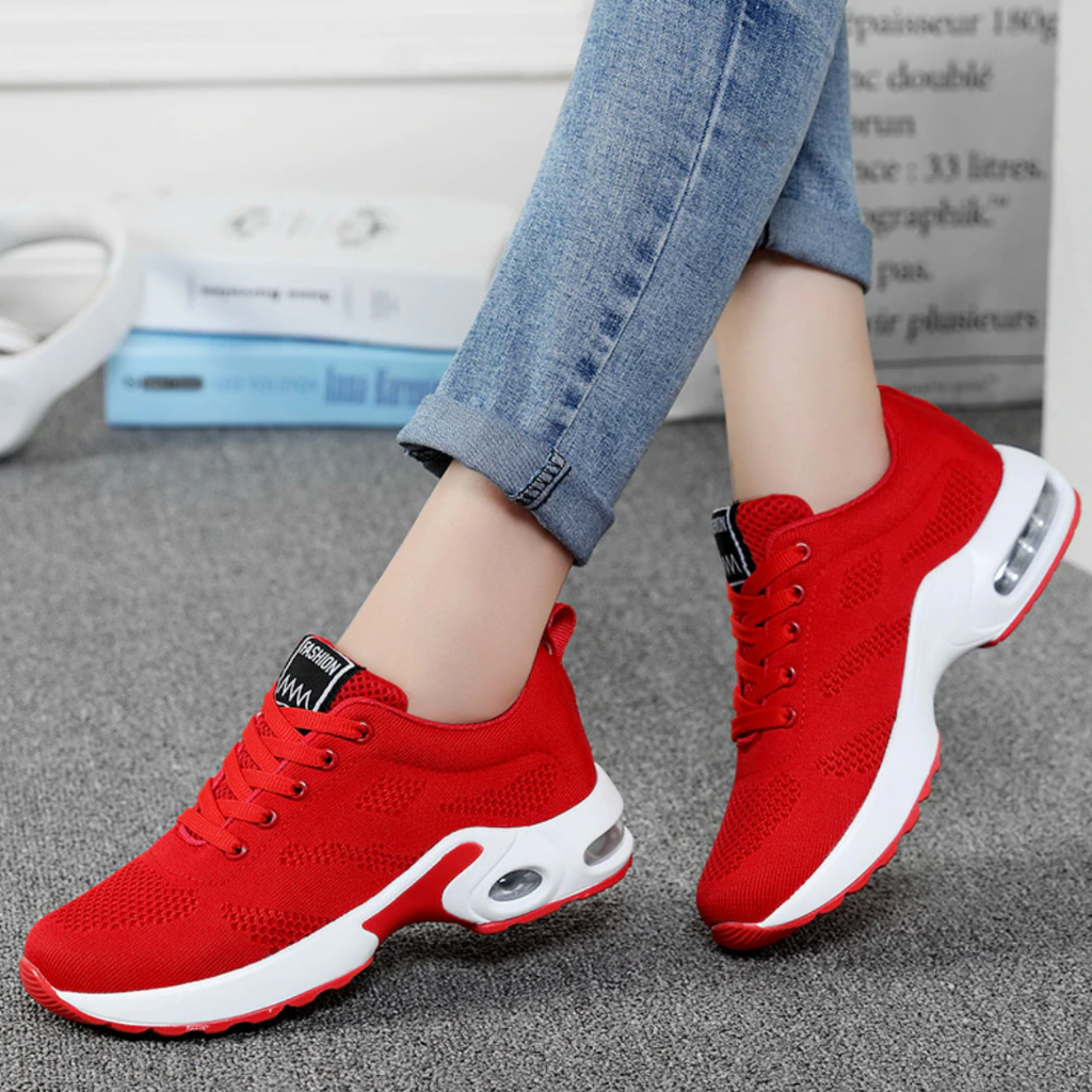 Veda | Women's Breathable Mesh Air Cushion Lace-Up Running Sneakers