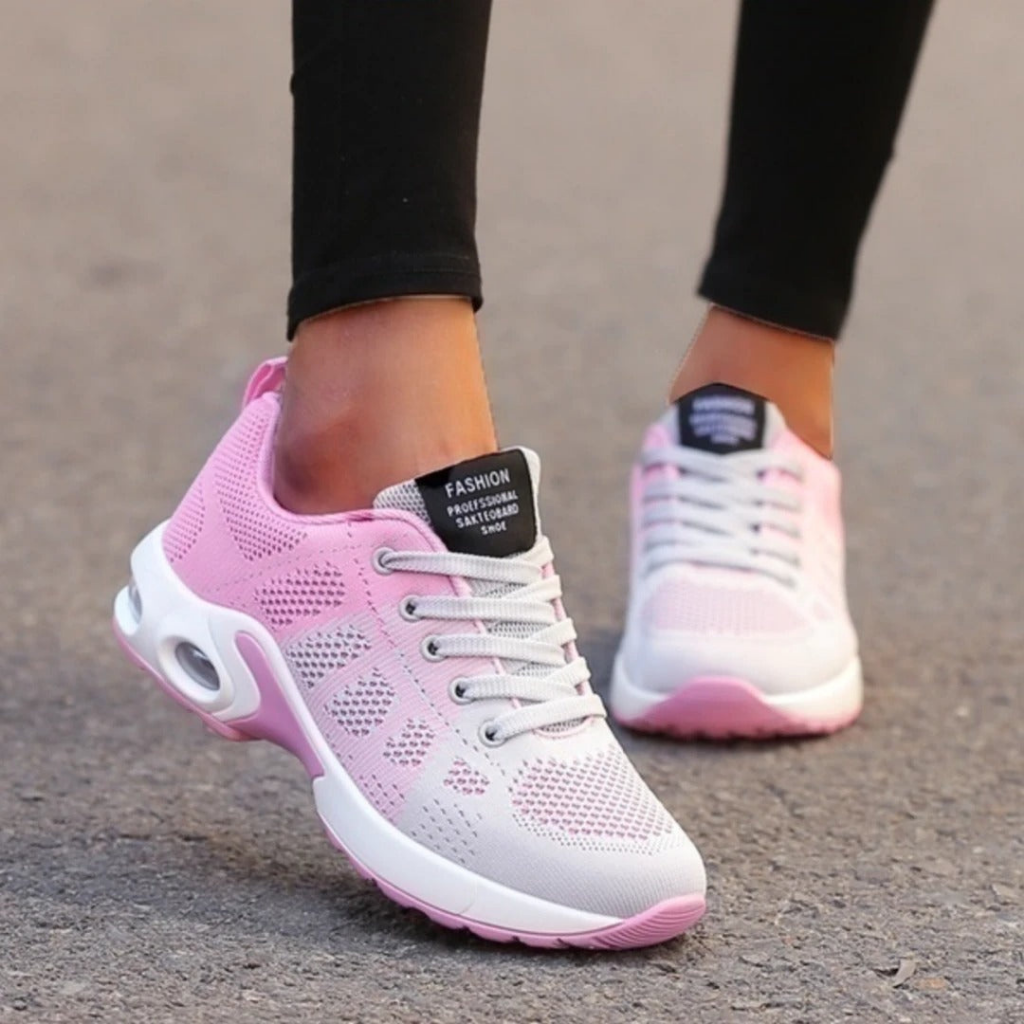 Veda | Women's Breathable Mesh Air Cushion Lace-Up Running Sneakers