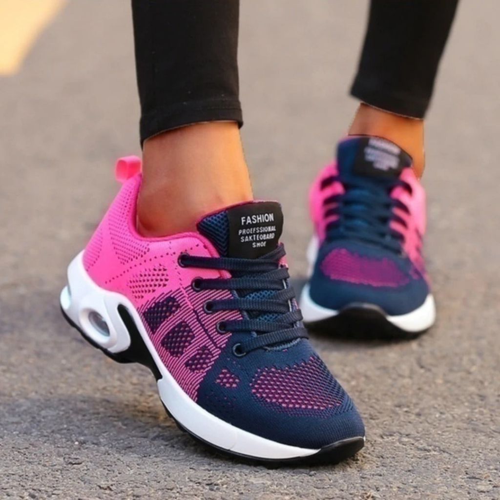 Veda | Women's Breathable Mesh Air Cushion Lace-Up Running Sneakers