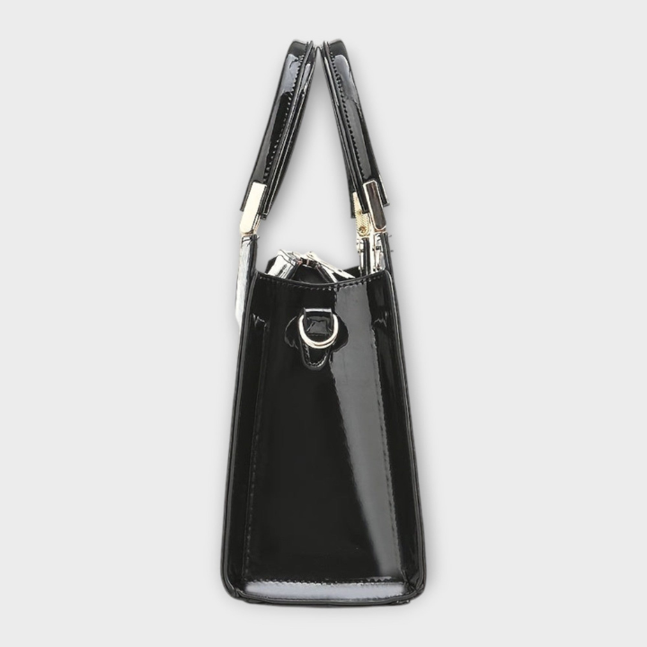 Vivienne | Women's Leather Croc-Embossed Patent Satchel Bag