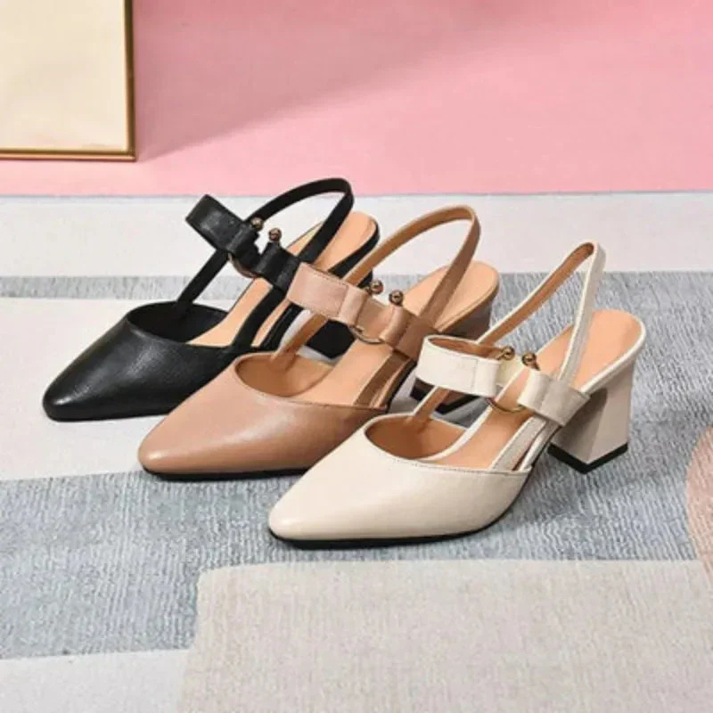 Wren | Women's Leather Mary Jane Block Heel Slingback Pumps