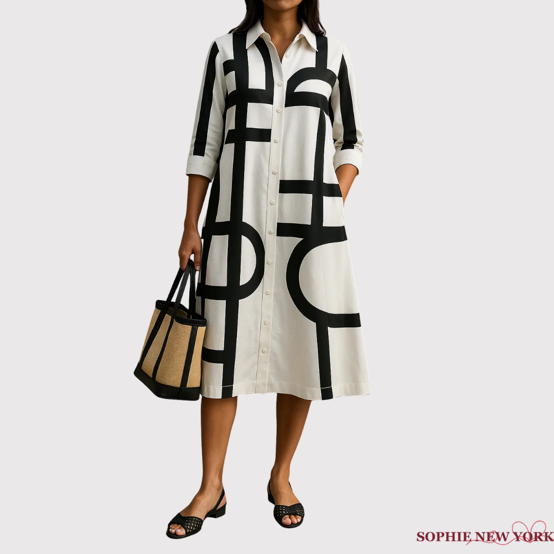 Nadia's Bold Form | Graphic Shirt Dress