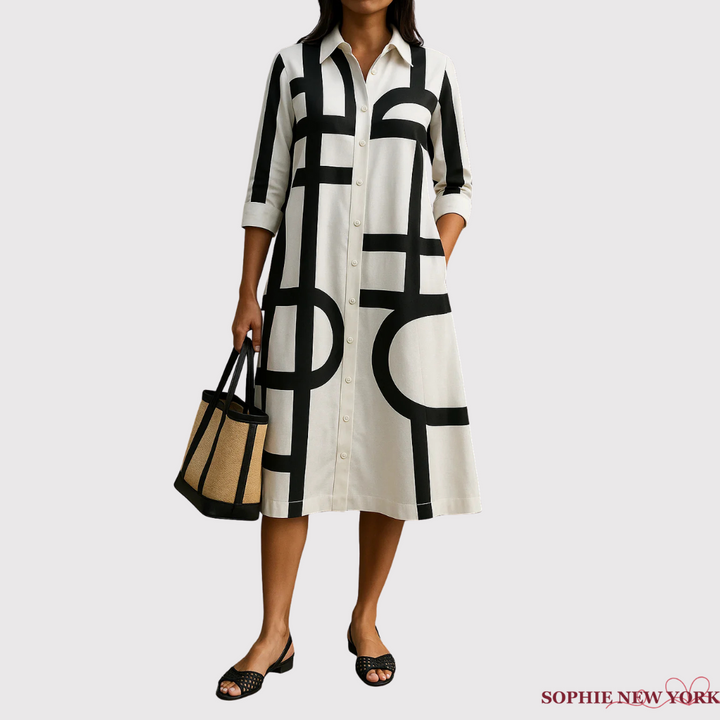 Nadia's Bold Form | Graphic Shirt Dress