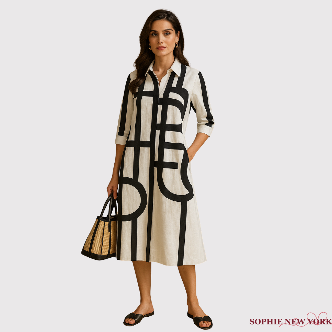 Nadia's Bold Form | Graphic Shirt Dress
