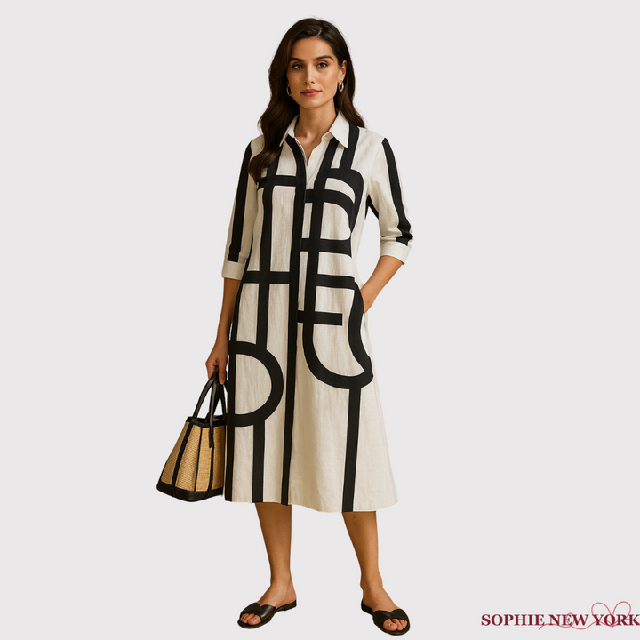 Nadia's Bold Form | Graphic Shirt Dress