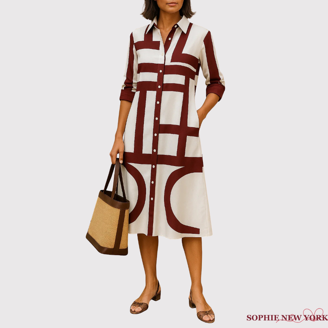 Nadia's Bold Form | Graphic Shirt Dress