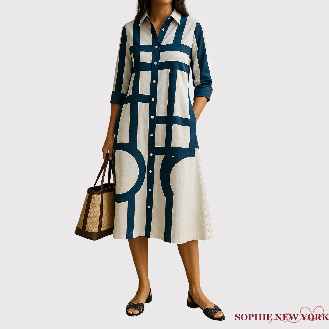 Nadia's Bold Form | Graphic Shirt Dress