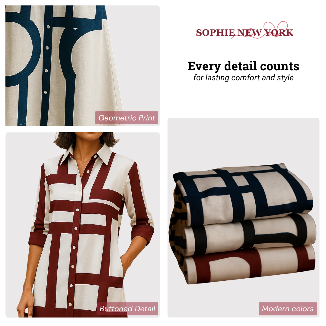 Nadia's Bold Form | Graphic Shirt Dress