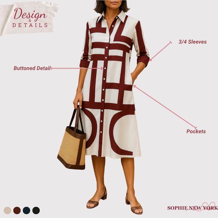 Nadia's Bold Form | Graphic Shirt Dress