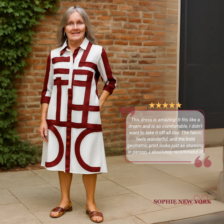 Nadia's Bold Form | Graphic Shirt Dress